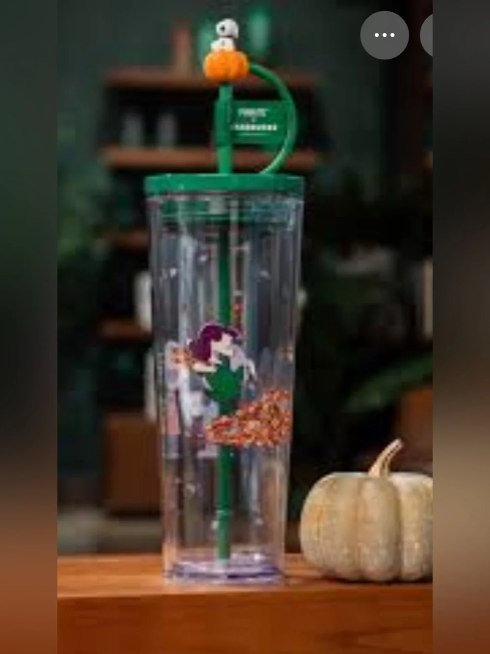 2 Peanuts Starbucks tumblers. Glass Snoopy Cold Cup & Great Pumpkin cold cup